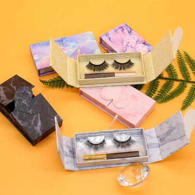 China Lightweight Wholesale Magnetic Lashes With Magnetic Transparent False Mink Tape Plug 5pair 3d Private Label Box False Eyelash for sale