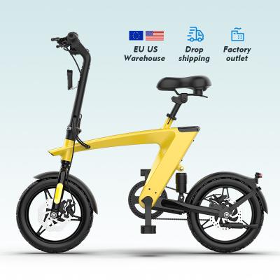 China EU USA warehouse 48V 750W 1000W aluminum electric bike alloy 14 inch fat tire ebike electric bicycle for adult for sale