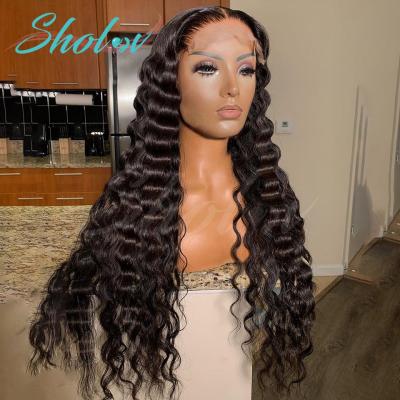 China Deep Wave Deep Wave Human Hair 360 Lace Front Wig, Thin Skin Hd Deep Wave Lace Front Human Hair Wig, Blonde 360 ​​Full Lace Wig Human Virgin for sale