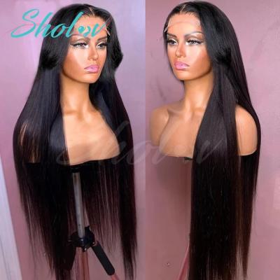 China Silky Straight Wave Cheap Pre Plucked 13X6 HD Sheer Lace Frontal Wig For Black Women, 13x6 HD Sheer Lace Front Human Hair Brazilian Wigs for sale