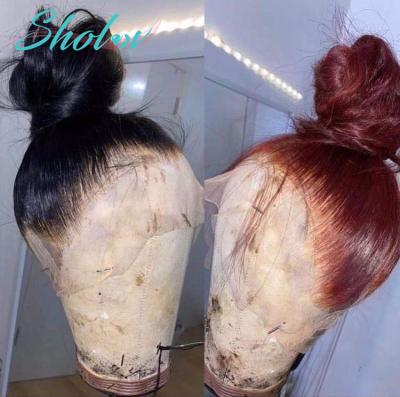 China Wholesaler Silky Straight Wave Wig Straight Hair 360 Lace Frontal and Brazilian Bone Human Hair Straight Wigs Full Lace Wig For Black Women for sale