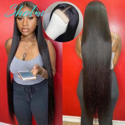 China Hd Silky Straight Wholesale Seller 30 Inch Transparent Swiss Wave U Part Wig, Straight Hair U Part Wig, 12a Cuticle Aligned Raw Virgin Lace Wig for sale