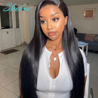 China Middle Part Silky Straight Wave Lace Front Wig, Brazilian Virgin Human Hair Lace Front Wig, Indian Hair Lace Front Wig 28 Inch Virgin Hair 13x4 Hair for sale