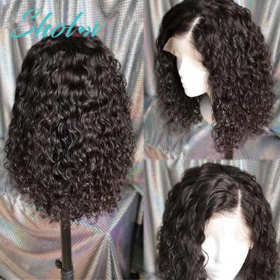 China Silky Straight Wave Short Curly Hair Wig For Black Women, 5X5 Hd Cheap Deep Curly Lace Band Wig, Brown And Blonde Highlights Curly Frontal Wig for sale