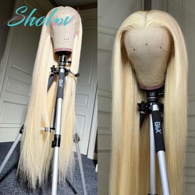 China Silky Straight Wave 613 Hd Sheer No Glue Brazilian Virgin Full Lace Wig, 12a Transparent Blonde 613 Lace Wig, 613 Hd 13x4 Swiss Lace Frontal Wig for sale