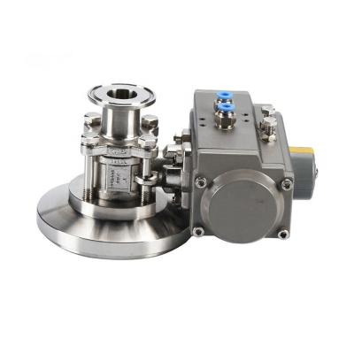 China General Drive Pneumatic Tri Flange Sanitary Cheap Tank Bottom Ball Valve for sale