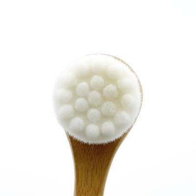 China Pure Natural Facial Hair Clean PBT Face Cleansing Detergent Facial Brush With Bamboo Handle Cotton Rope for sale