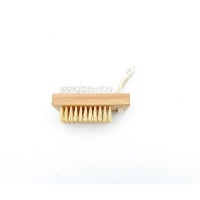 China EXFOLIATING Foot Care Tool Callus Remover Feet Remover Lotus Wood Scrub Brush Sisal Bristle Pumice Stone for sale