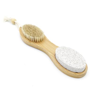 China EXFOLIATE Pedicure Foot Care Premium Foot Dead Skin Remover Exfoliating Tools Shower Foot Cleaner Brush With Pumice Stone for sale