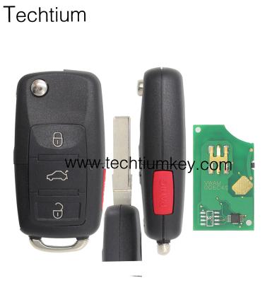 China Car Key 3+1 Button FCC Remote Control 1J0 959 753 AM 315MHZ With ID48 Chip For VW for sale