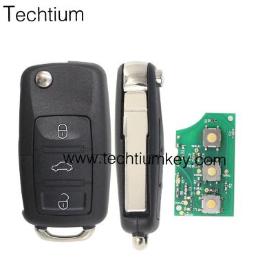 China Car Key 3 Button Replacement Car Remote Key with 433 MHz ID48 Chip 1KO 959 753 N Uncut Blade for VW passat lavida car key for sale