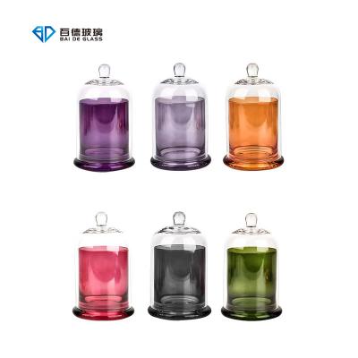 China Gift & Craft Wholesale Customized 8oz 12oz Clear Empty Luxury Glass Candle Jars And Containers With Lid And Boxes for sale