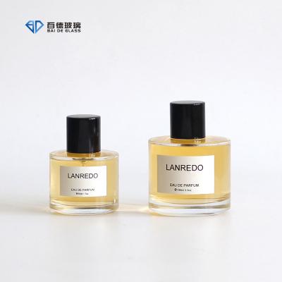 China Cosmetic High quality clear 30ml 50ml 100ml perfume empty glass bottles with box and sprayer for sale