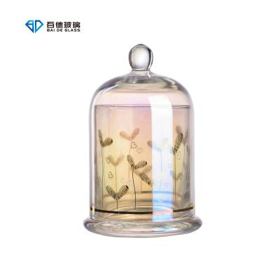 China Gift & Craft Wholesale Customized 8oz 12oz Clear Empty Luxury Glass Candle Jars And Containers With Lid And Boxes for sale