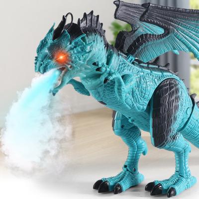 China Wholesale Kids Musical Toy Remote Control Flying Educational Musical Dinosaur with Smoking for sale