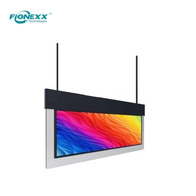 China 43inch Ultra Slim Dual Sided Hanging Display Landscape Display 700nits+700nits en venta