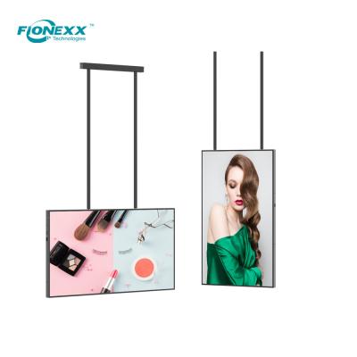 China Ceiling Mounted 55-65 Inch High Brightness LCD Display for Indoor Retail Advertising for sale