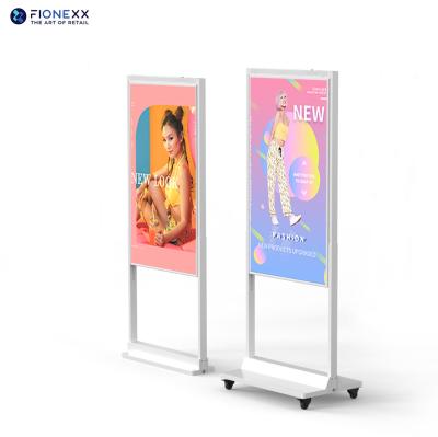 China Thickness 57mm LCD Window Displays Double Sided Digital Signage 49inch for sale