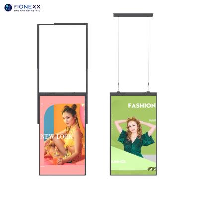 China Ceiling Hanging Vertical Advertising Display 43inch Double Sided Window Display for sale