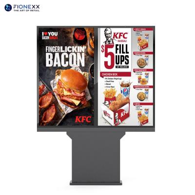 Cina Drive Through Restaurants Menù Digital Signage Outdoor Standing Waterproof Kiosk Touch Order Screen in vendita