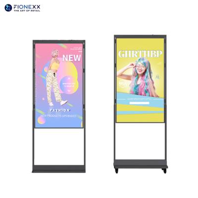 China 55 Inch High Brightness Hanging Shop Advertising Display for Indoor Window Facing Digital Signage for sale