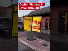 55inch Drive Thru Digital Signage Single Screen IP66 Outdoor Menu Board