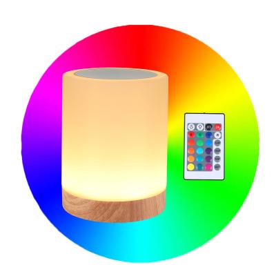 China Warm Color Three-level Dimming Colorful Gifts Touch Remote Control LED Night Lamp Rechargeable Night Light for sale