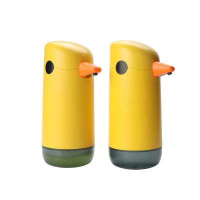 China Electric Automatic Foam Soap Dispenser Duck ABS Foam Hand Free Liquid Smart Sensor Sanitizer Spray Touchless Infrared Automatic Soap Dispenser for sale