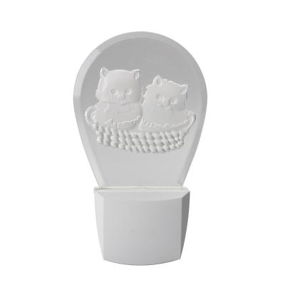 China Modern Kitty Acrylic Plug In Night Light To Light Up Kids Night Lamp for sale