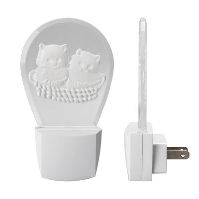 China Modern Custom Kitty Night Light Led Night Light Plug In Led Night Light Lamp With Light Sensor for sale