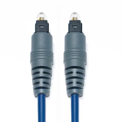 China Toslink áudio fibra óptica cabo azul spdif plástico soquete quadrado 1.0mm PMMA 1M 2M para TV cd player à venda