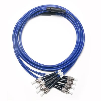 Chine Cordon de raccordement à fibres optiques FC-ST OM3 4Mode 4Core Wire OD 2.0/3.0mm pour connecteur d'ordinateur d'intérieur de caméra de surveillance à vendre