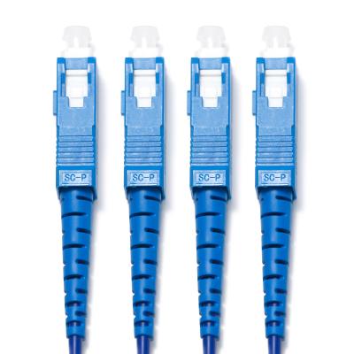 China 1310/1550nm azul SC/SC 4-4 cable de parche óptico de un solo núcleo de cuatro modos OM3 para cámara de vigilancia 3M 5M 8M 15M en venta