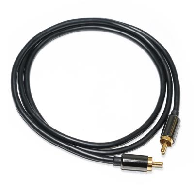 중국 RCA 디지털 오디오 케이블 3.5mm 출력 1/1 더블 남성 플레이트 금속 블랙 PVC 알루미늄 합금 1.2M 사운드 바 자동차 오디오 판매용