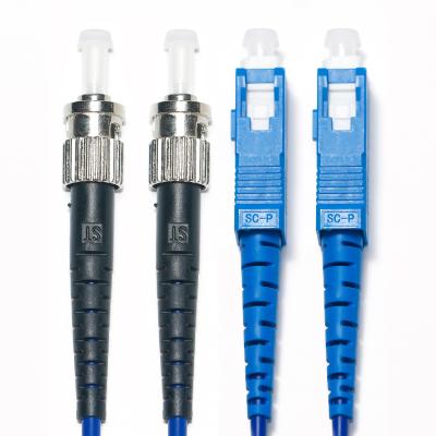 China SC FC Dual Mode Fibra Óptica Patch Cord OM3 Fio Azul 2/2 2.0/3.0mm Para Câmera de Vigilância Uso 3M 5M 8M 10M à venda