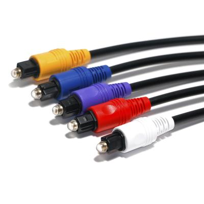 China RCA-Kabel Optisches Digital-Audiokabel 5-farbiger Kunststoffstecker 1,5 m - 5 m für DVD-CD-Player zu verkaufen