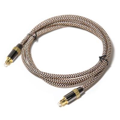 China Toslink Didital Optische Kabel OD5.0 Gouden 4K Poort Geweven Touw HiFi Geluid Voor Home Theater Soundbar Te koop