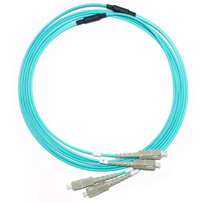 China [Tomada de fábrica] Fibra óptica Patch Cord SC/SC OM3 modo múltiplo 2/2 OD 2.0/3.0mm Gigabit 10G para rede WLAN à venda