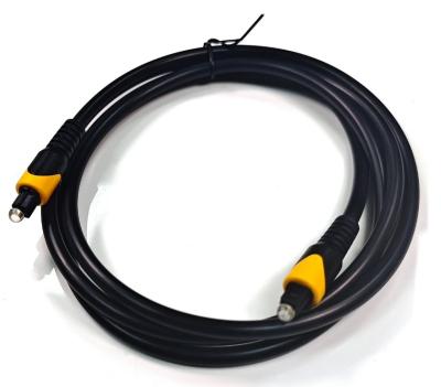 China Toslink Cabo Óptico Laranja Preto OB6.0 6MHz PVC Revestido Conector Dourado Para TV de cinema em casa à venda