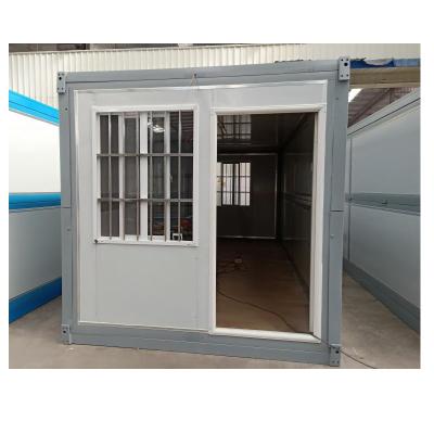 China Fast Installation 20ft Prefab Metal Frame Modular Tiny Collapsible Folding Container House for sale