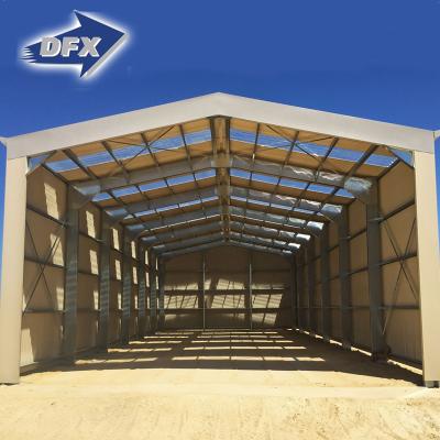 China Modern China Made Industrial Pier Designs Light Steel Frame Structure Prefab Temporary Shed for sale