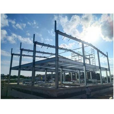 China Steel Fabricated House China Low Price Two Story Steel Structure Prefab Workshop Building for sale