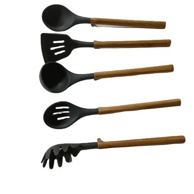 China 2022 Sustainable Hot Sales Nature Walmart Wooden Cookware Set 8 Pieces Set Wooden Spoons And Spatula Cookware for sale