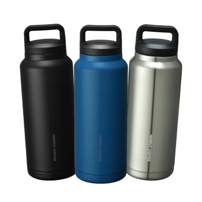 China Large 2l Sustainable 2 Liter Best Large Stainless Steel Metal Rose Running Water Bottle for sale