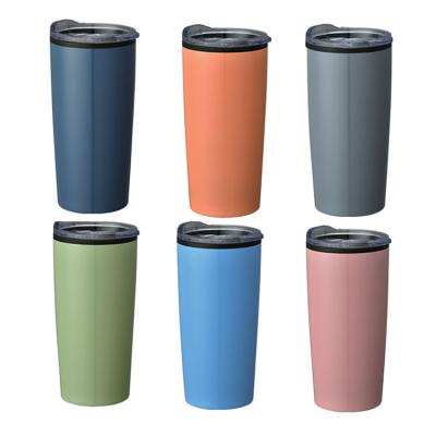 China Stocked Office Sports Target Travel Soft Matte Colored Lid Frosted Custom Tumbler Mug for sale