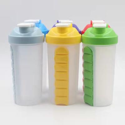 China Promotional PET Drink Twist Top Protein Reusable Workout Powder Shaker Shaker for sale