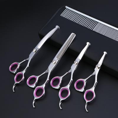 China Good Quality Viable Pet Grooming Shears Thinning Scissors Grooming Scissors for Petting Curved Scissors for sale