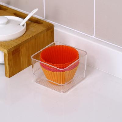 China Viable Creative Clear Multifunctional Small Storage Tray Plastic House Drawer Organizer For Kitchen for sale