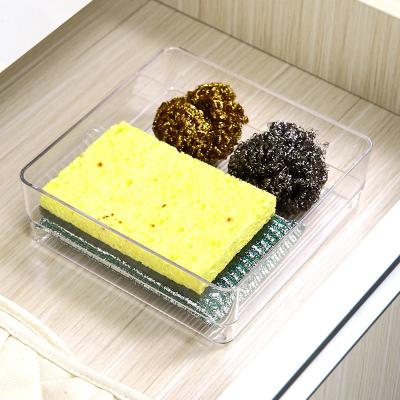 China Viable Creative Bedroom Kitchen Storage Knife Cutlery Tableware Drawer Organizer Plastic Multifunctional Tray Small for sale