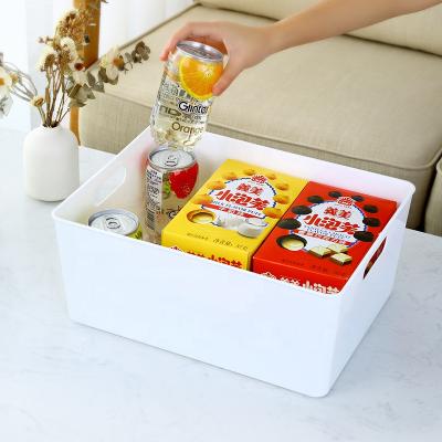 China Creative Multi-Function Rectangle Storage Container Large Rectangle Toy Book Food Household Sundries Drinks Storage Plastic Organizer for sale